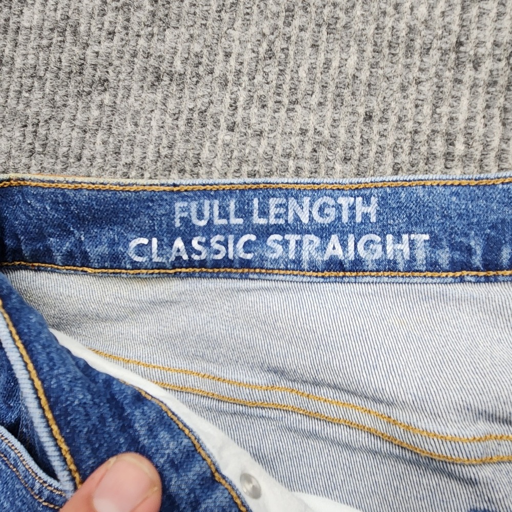 J.Crew Classic Straight Jeans Womens 35x30 Blue Medium Wash Stretch Denim Pants - Picture 4 of 11